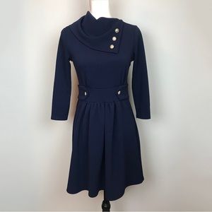 Rachel Kate Captain Haute Knit Fit & Flare Asymmetrical Dress Size M